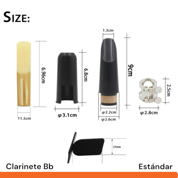 Boquilla estandar completa para clarinete Bb - Imagen 5