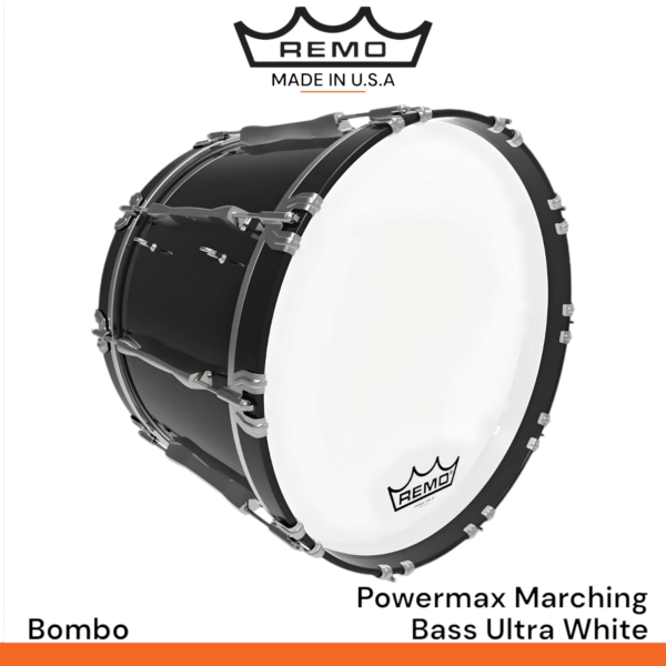 Parche Remo Powermax Marching Bass Ultra White para bombo - Imagen 3