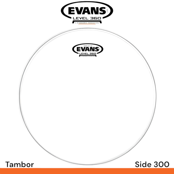 Parche Evans Side 300 inferior para tambor