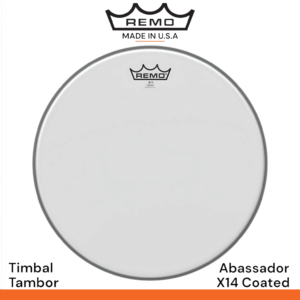 Parche Remo Abassador X14 Coated para timbal tambor