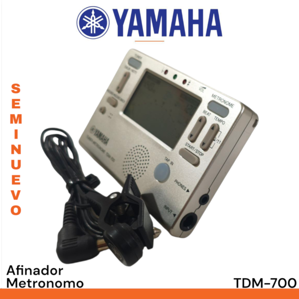 Afinador con metrónomo de instrumentos musicales Yamaha TDM-700 seminuevo - Imagen 3