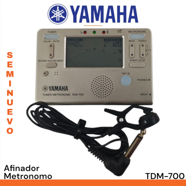Afinador con metrónomo de instrumentos musicales Yamaha TDM-700 seminuevo - Imagen 2
