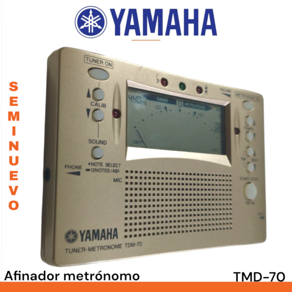 Afinador metrónomo Yamaha TMD-70 seminuevo - Imagen 2
