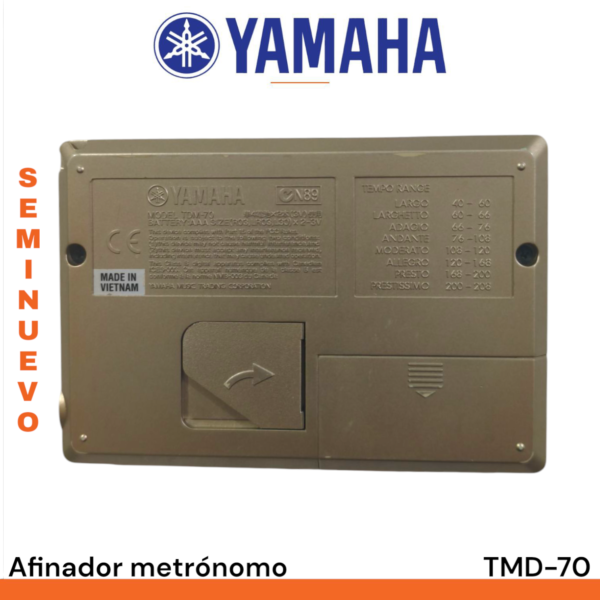 Afinador metrónomo Yamaha TMD-70 seminuevo - Imagen 4