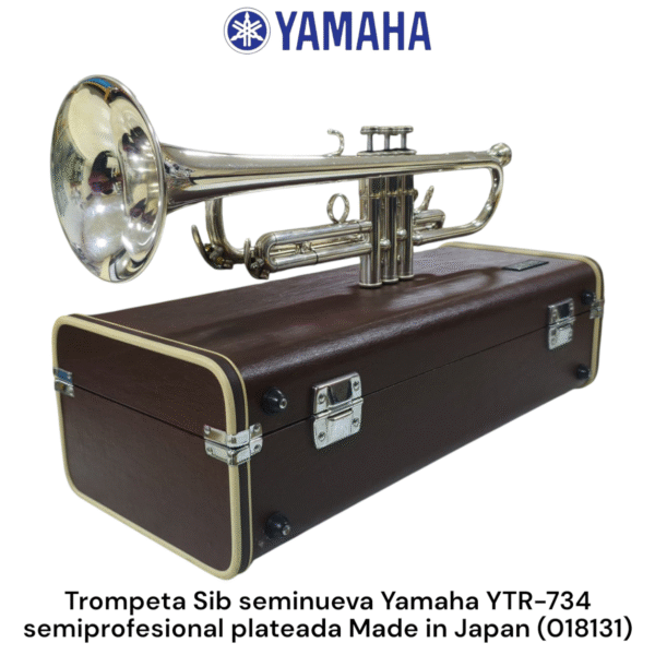 Trompeta Sib seminueva Yamaha YTR-734 Rever semiprofesional Japan plateada - Imagen 15