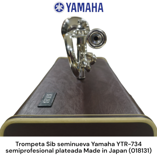 Trompeta Sib seminueva Yamaha YTR-734 Rever semiprofesional Japan plateada - Imagen 17