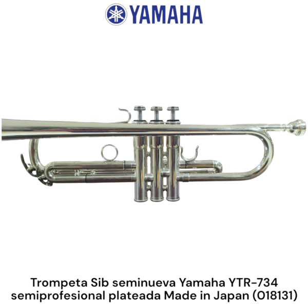 Trompeta Sib seminueva Yamaha YTR-734 Rever semiprofesional Japan plateada - Imagen 8