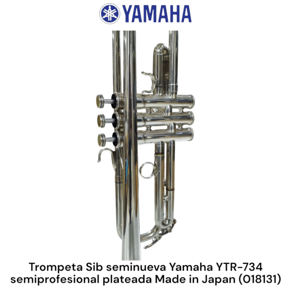 Trompeta Sib seminueva Yamaha YTR-734 Rever semiprofesional Japan plateada - Imagen 11