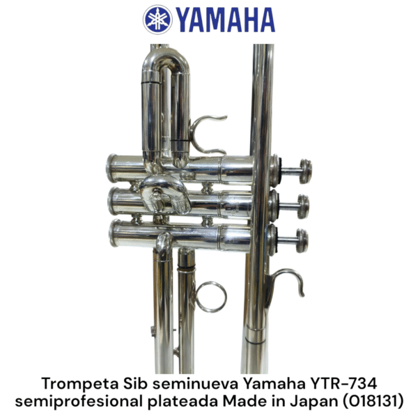 Trompeta Sib seminueva Yamaha YTR-734 Rever semiprofesional Japan plateada - Imagen 12