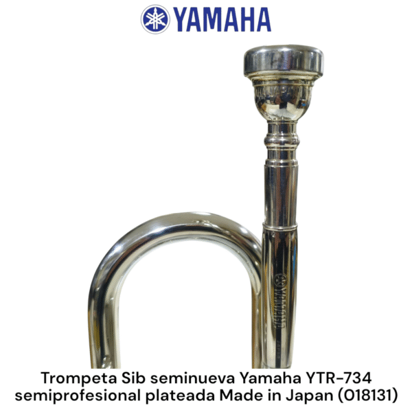 Trompeta Sib seminueva Yamaha YTR-734 Rever semiprofesional Japan plateada - Imagen 6