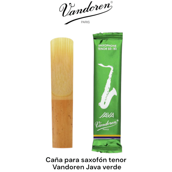Caja de 5 cañas para saxofón tenor Vandoren Java verde - Imagen 2