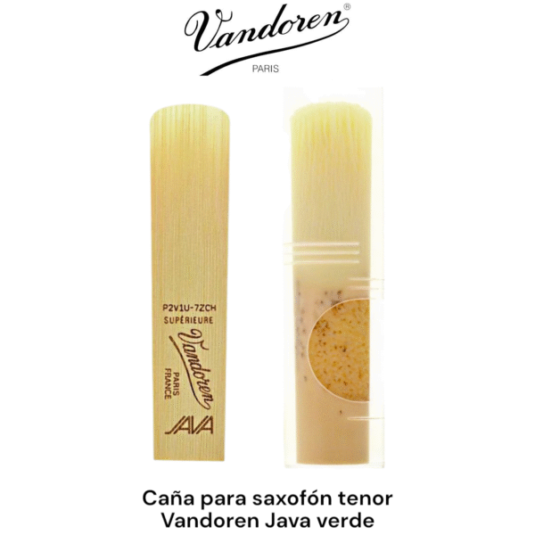 Caja de 5 cañas para saxofón tenor Vandoren Java verde - Imagen 3