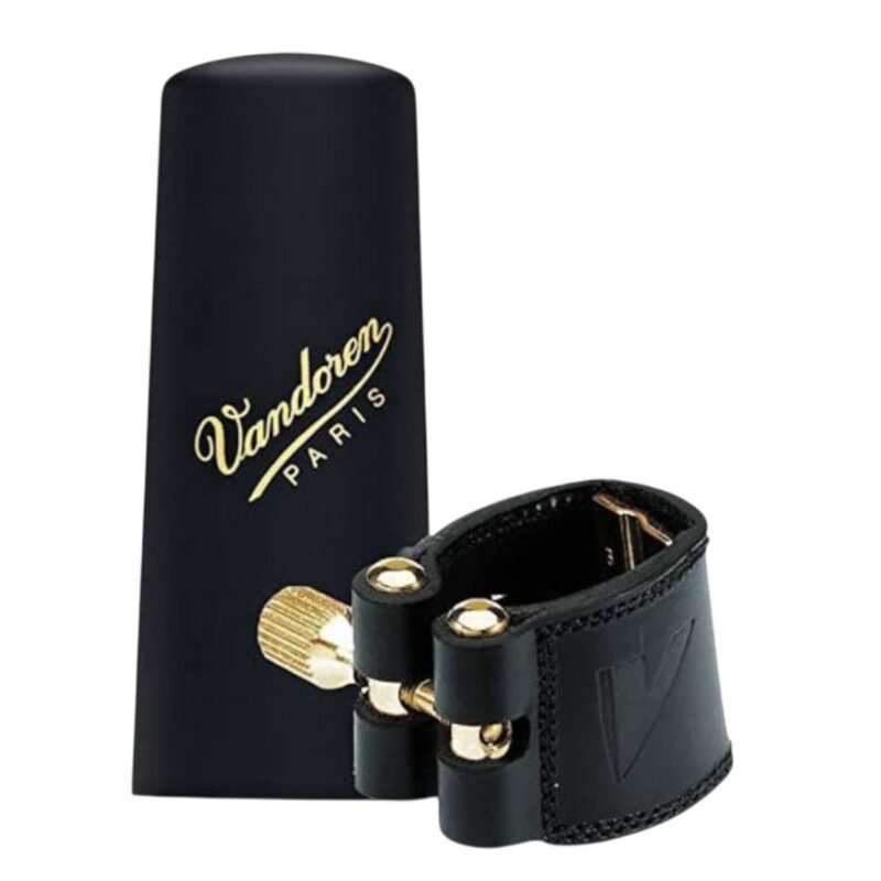 Abrazadera para saxofón tenor Vandoren Leather LC28P