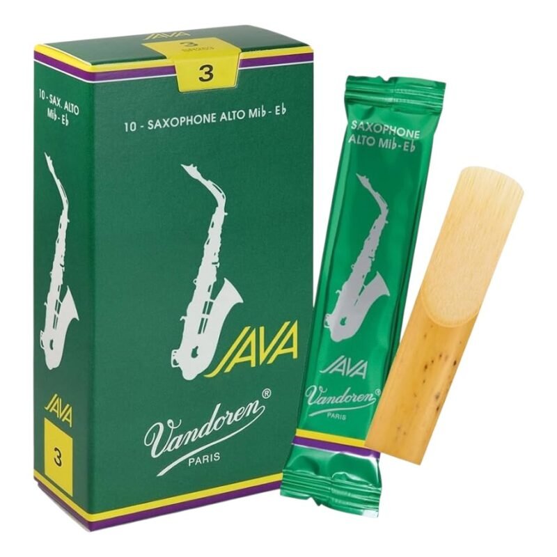 Caja de 10 cañas para saxofón alto Vandoren Java verde N°3