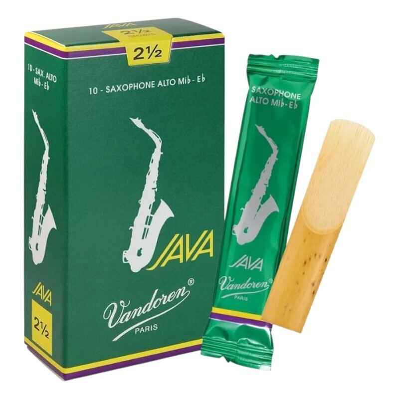Caja de 10 cañas para saxofón alto Vandoren Java verde 2.5